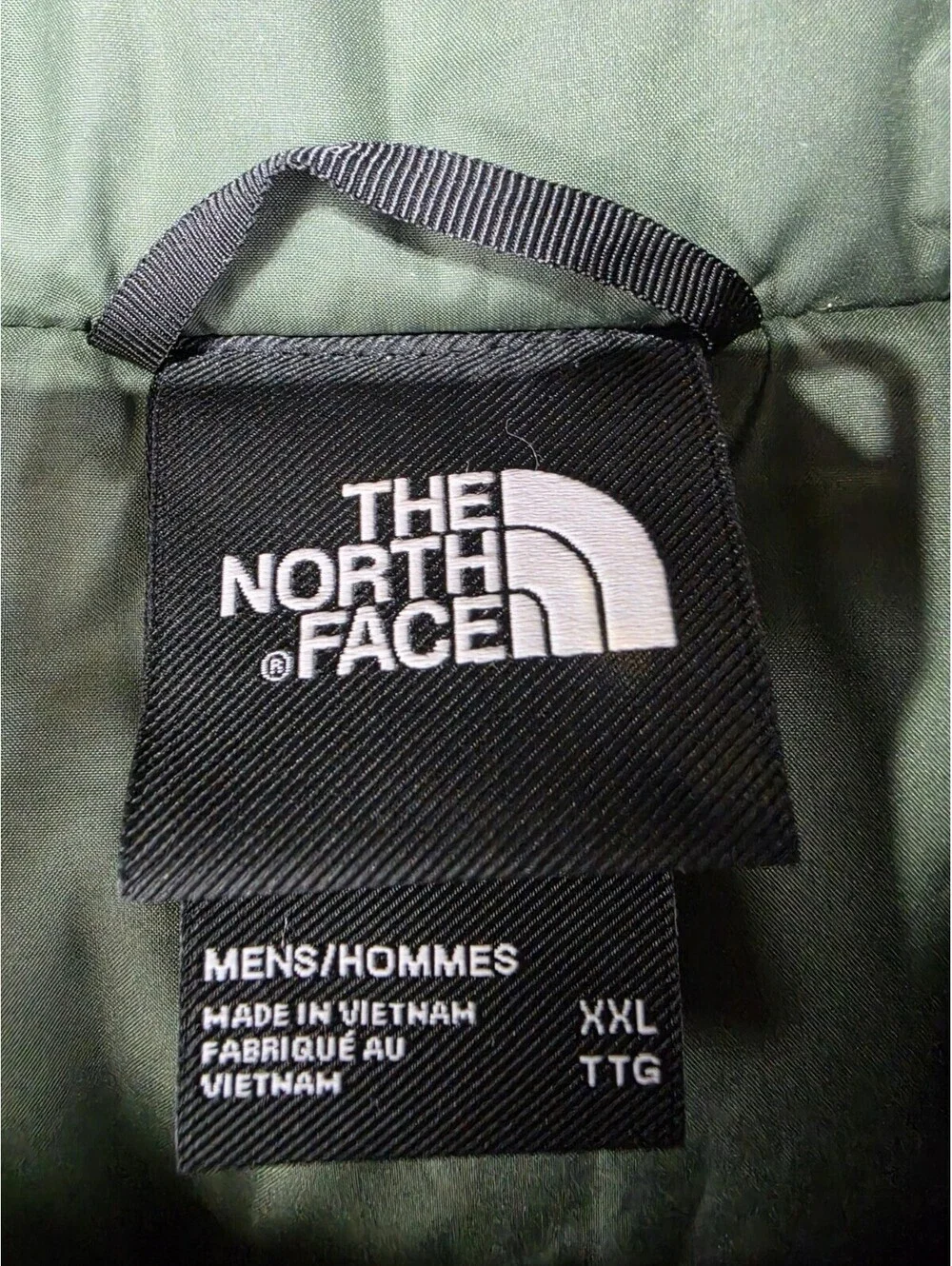 The North Face Men's Green 550 Down Puffer Jacket Full Zip Pockets Size 2XL